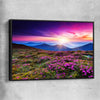 Floral print of Carpathian Mountain Bloom with black framed canvas