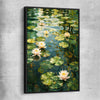 Floral print of Emerald Reverie with black framed canvas