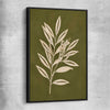 Floral print of Olive Branch with black framed canvas