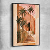 Floral print of Palm House with black framed canvas