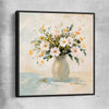 Floral print of Wildflower Market with black framed canvas