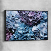 Floral print of Blue Hydrangea with black framed canvas
