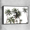 Floral print of Bright Palm Skies with black framed canvas