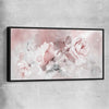 Floral print of Delicate Pink Rose with black framed canvas