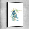 Floral print of Eucalyptus Bunch One with black framed canvas