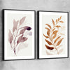 Floral print of Floral Texture Pair with black framed canvas