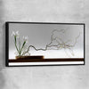 Floral print of Growing Ikebana with black framed canvas