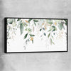 Floral print of Hanging Eucalyptus with black framed canvas