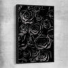 Floral print of Hidden Roses with black framed canvas