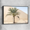 Floral print of Liwa Dunes with black framed canvas