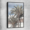 Floral print of Marrakesh Palms with black framed canvas