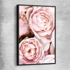 Floral print of Peony Pastel with black framed canvas