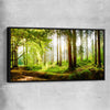 Floral print of Spring Forest with black framed canvas