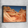 Floral print of Vermilion Cliffs with black framed canvas