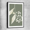 Floral print of Vintage Floral One with black framed canvas