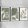 Floral print of Vintage Floral Set with black framed canvas