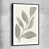 Floral print of Vintage Floral Three with black framed canvas