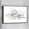 Floral print of Watercolour Floral with black framed canvas