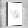 Little Elephant black framed canvas is a nursery canvas wall art and print suited for childrens nursery area
