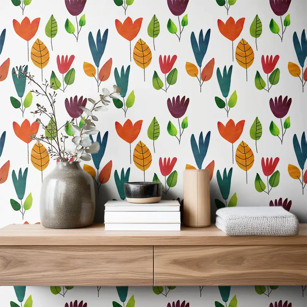 Nordic Petals Wallpaper