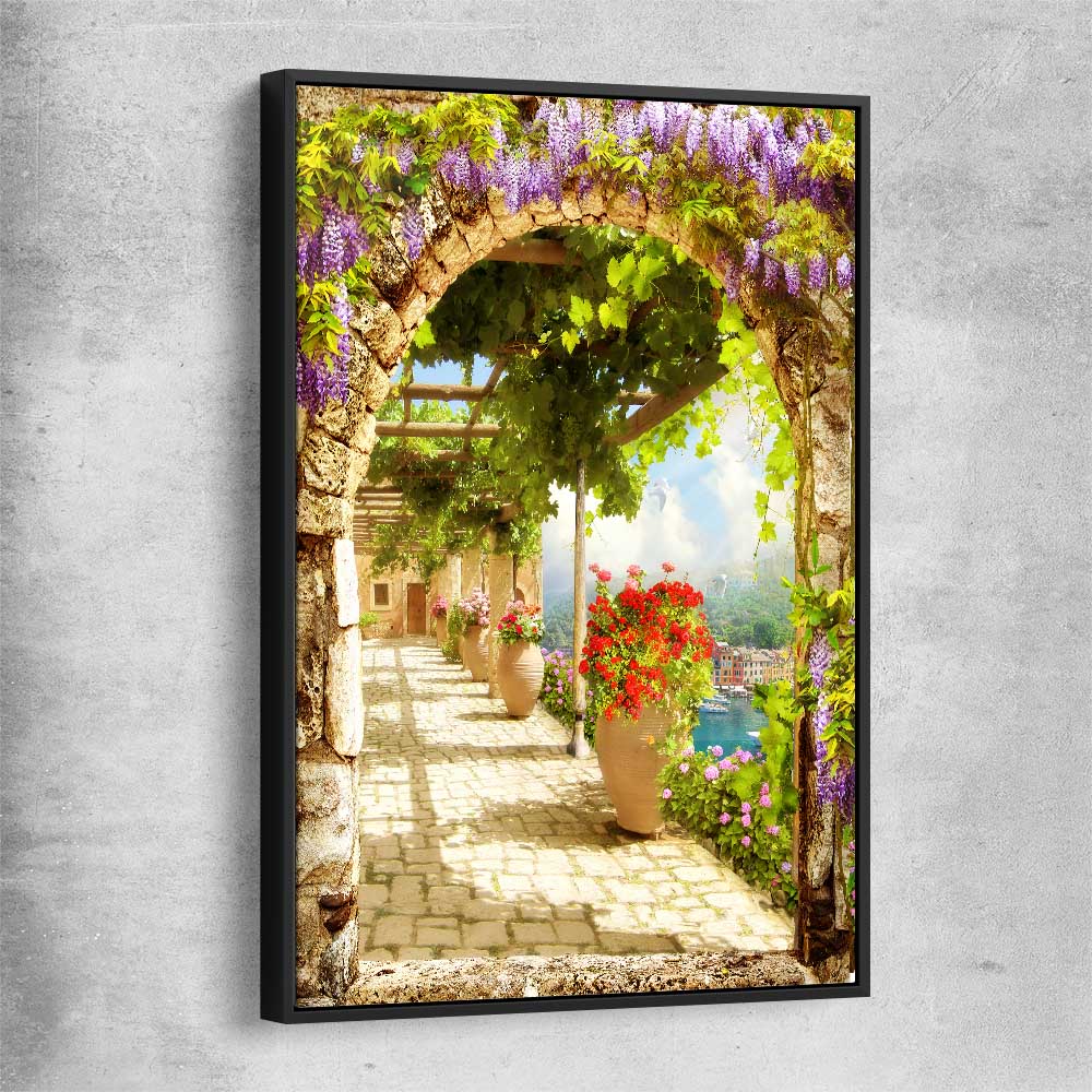Beautiful Italian Arch black framed canvas is a high quality print in our city skyline, travel prints and maps collection