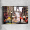 Beautiful Paris black framed canvas is a high quality print in our city skyline, travel prints and maps collection