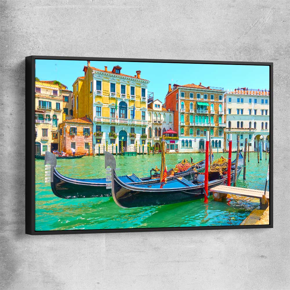 Grand Canal Venice black framed canvas is a high quality print in our city skyline, travel prints and maps collection