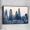 London Cityscape black framed canvas is a high quality print in our city skyline, travel prints and maps collection