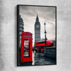 London Telephone Box black framed canvas is a high quality print in our city skyline, travel prints and maps collection