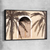 Marrakech Palm Shadows black framed canvas is a high quality print in our city skyline, travel prints and maps collection