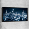 Melbourne City Glow black framed canvas is a high quality print in our city skyline, travel prints and maps collection