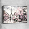 Paris Dreaming black framed canvas is a high quality print in our city skyline, travel prints and maps collection