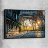 Paris Evening Light black framed canvas is a high quality print in our city skyline, travel prints and maps collection