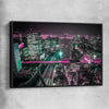 Tokyo Lights black framed canvas is a high quality print in our city skyline, travel prints and maps collection