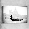 Venice Gondola Ride black framed canvas is a high quality print in our city skyline, travel prints and maps collection