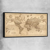 Vintage Map black framed canvas is a high quality print in our city skyline, travel prints and maps collection