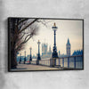 Westminster View black framed canvas is a high quality print in our city skyline, travel prints and maps collection