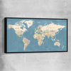 World Map black framed canvas is a high quality print in our city skyline, travel prints and maps collection