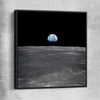 Space prints and wall art of Earthrise with black framed canvas