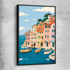 Harbour Days black framed canvas is a high quality print in our city skyline, travel prints and maps collection