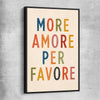 More Amore black framed canvas is a high quality print in our city skyline, travel prints and maps collection