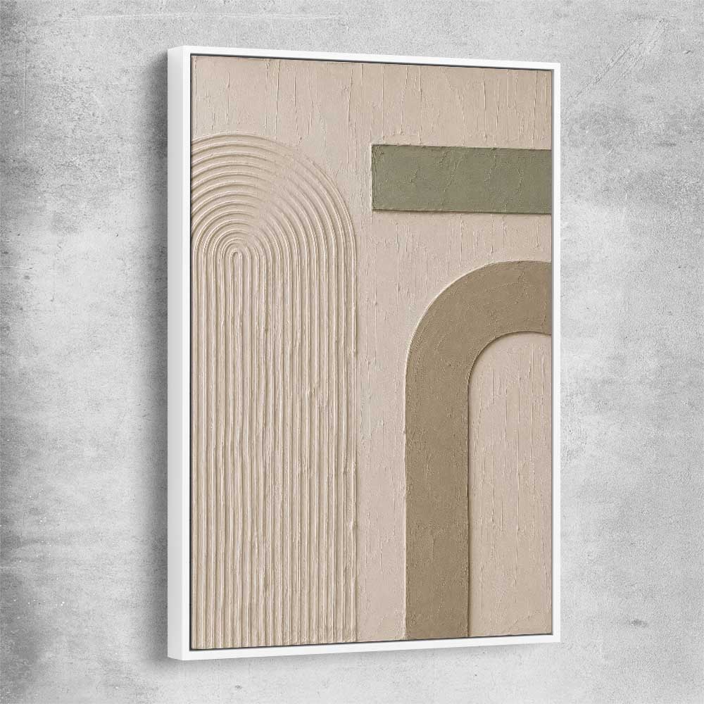 Arches No. 1 white framed canvas - part of our high quality canvas abstract wall art collection