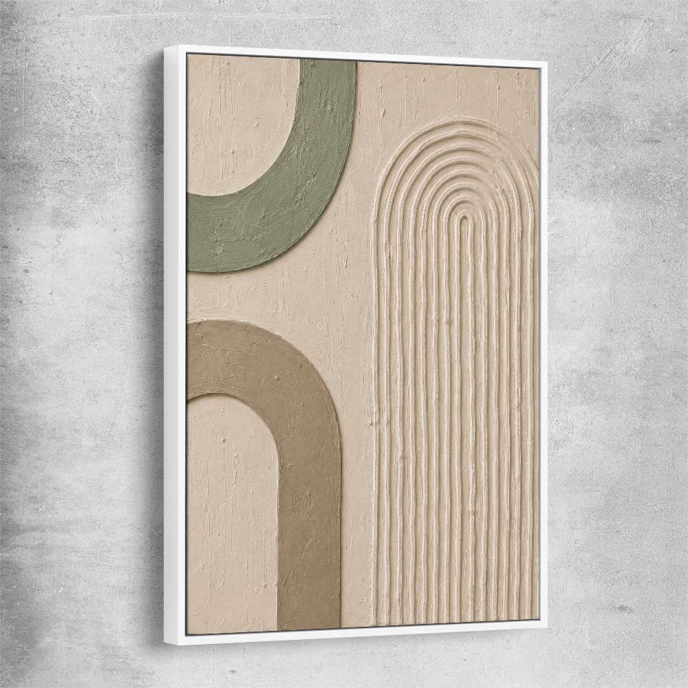 Arches No. 2 white framed canvas - part of our high quality canvas abstract wall art collection