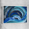 Blue Ether white framed canvas - part of our high quality canvas abstract wall art collection