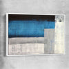 Blue Tones white framed canvas - part of our high quality canvas abstract wall art collection