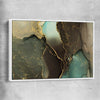 Brown Marble Flow white framed canvas - part of our high quality canvas abstract wall art collection