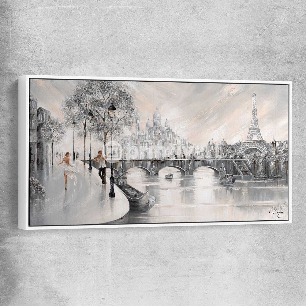 Captured By You white framed canvas - part of our high quality canvas abstract wall art collection