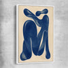 Cobalt Forms I white framed canvas - part of our high quality canvas abstract wall art collection
