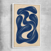 Cobalt Forms II white framed canvas - part of our high quality canvas abstract wall art collection