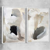 Cosy Neutral Pair white framed canvas - part of our high quality canvas abstract wall art collection